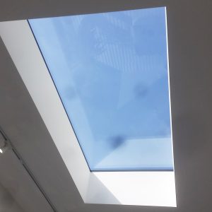 A TRL90 Flat Rooflight in the ceiling of a room.