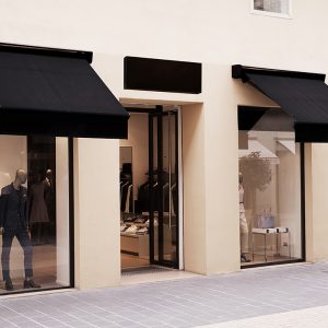 KTS Thermal Aluminium Shop Fronts featuring a sleek black awning.