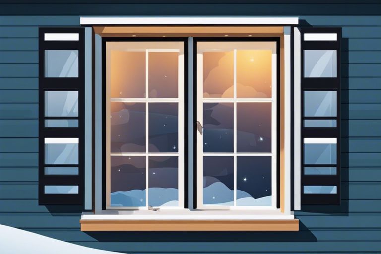 A window in a house with snow on it.